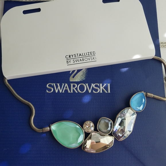 AUTHENTIC Swarovski Crystallized Collar Statement Necklace NWT - Picture 5 of 13